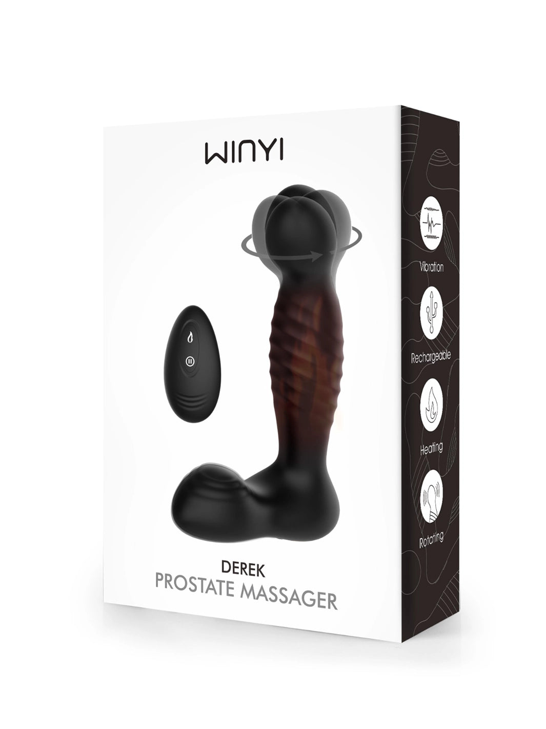 Winyi Derek Warming Rotating Vibrating Prostate Stimulator - joujou.com.au