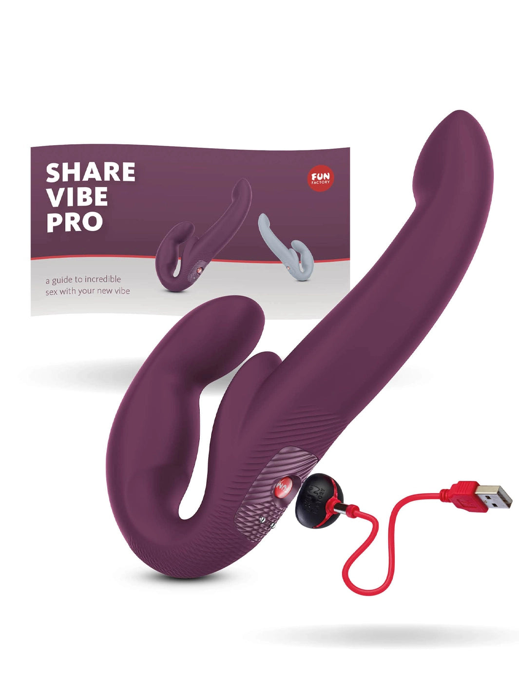 Fun Factory Share Vibe Pro Vibrating Strapless Strap-On - joujou.com.au