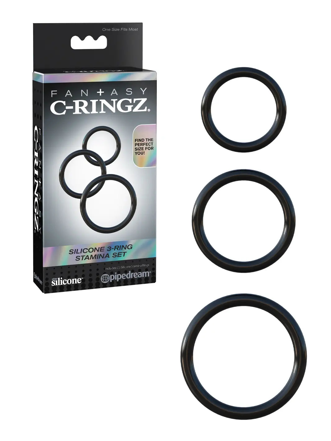 Fantasy C-Ringz Silicone 3-Ring Stamina Set - joujou.com.au