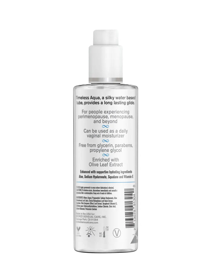 Wicked Simply Timeless Aqua PH Balanced with Olive Leaf Extract Lubricant - joujou.com.au