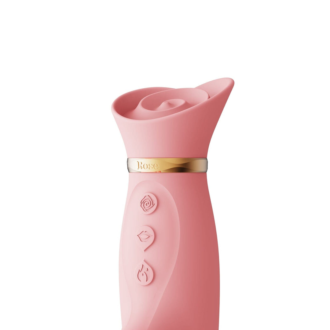 ZALO Rose Rabbit Vibrator With Clitoral Suction - joujou.com.au