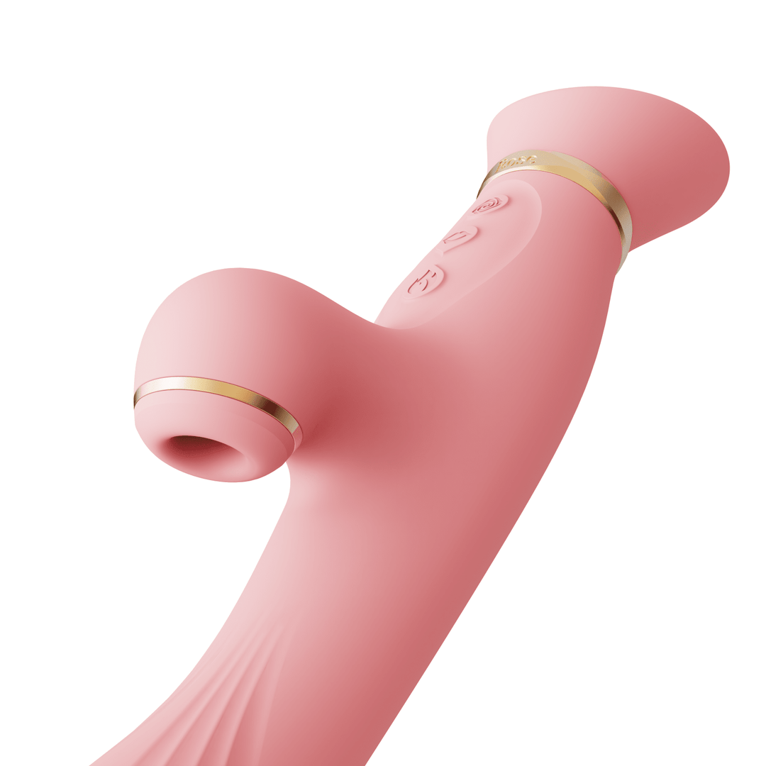 ZALO Rose Rabbit Vibrator With Clitoral Suction - joujou.com.au