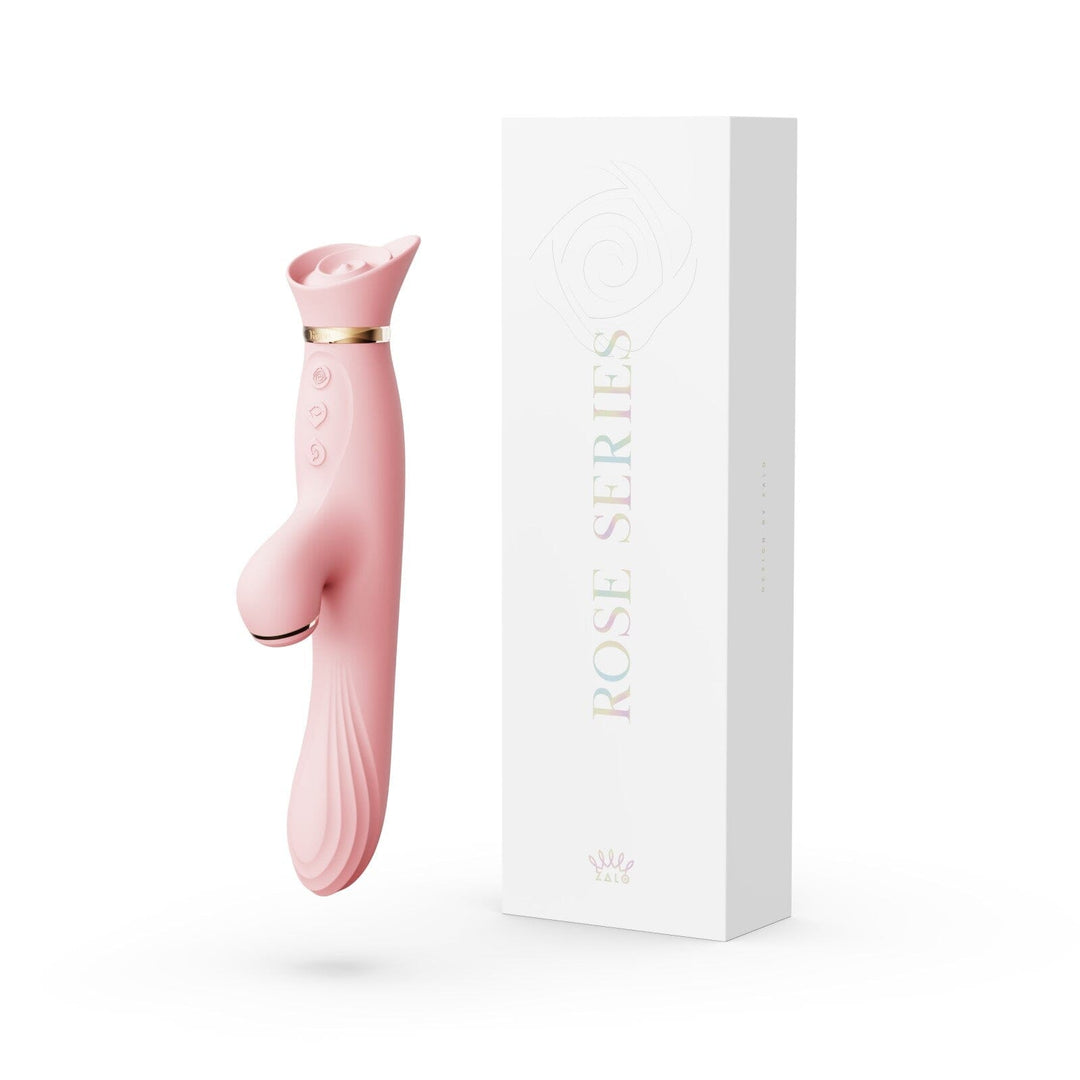 ZALO Rose Rabbit Vibrator With Clitoral Suction - joujou.com.au