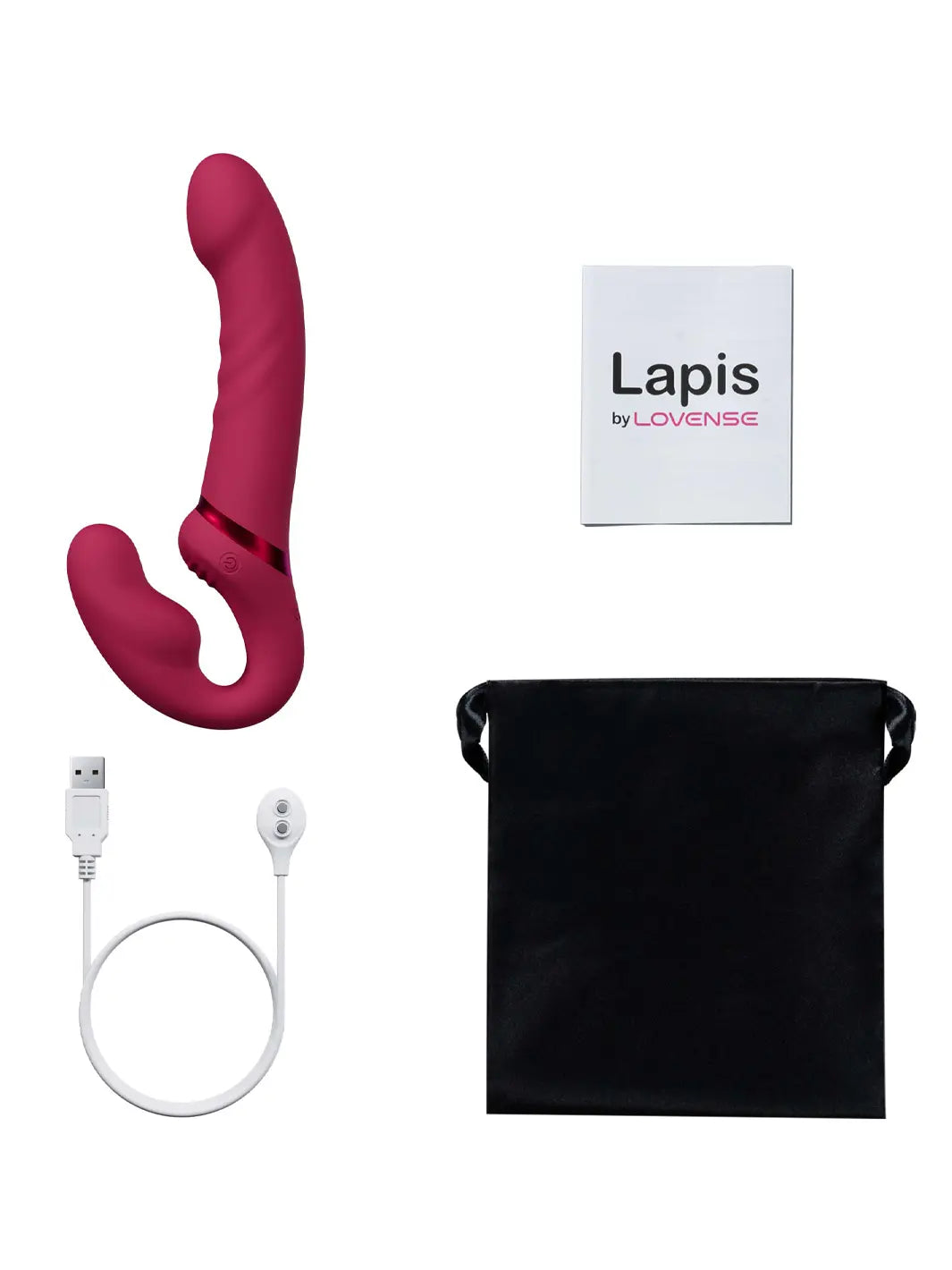 Lovense Lapis Double-Ended Vibrating Strapless Strap-On - joujou.com.au