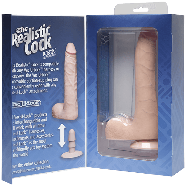 The Realistic Cock UR3 - 9 in. SLIM With Balls - joujou.com.au