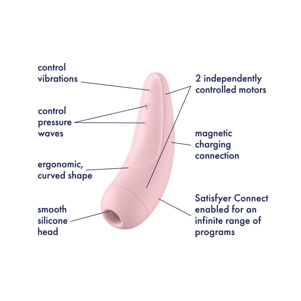 Satisfyer Curvy 2 + Plus Clitoral Stimulator - joujou.com.au