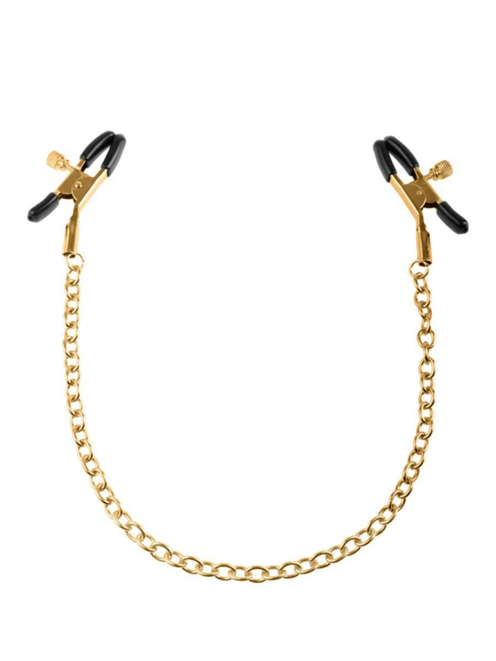 Fetish Fantasy Gold Chain Nipple Clamps Gold