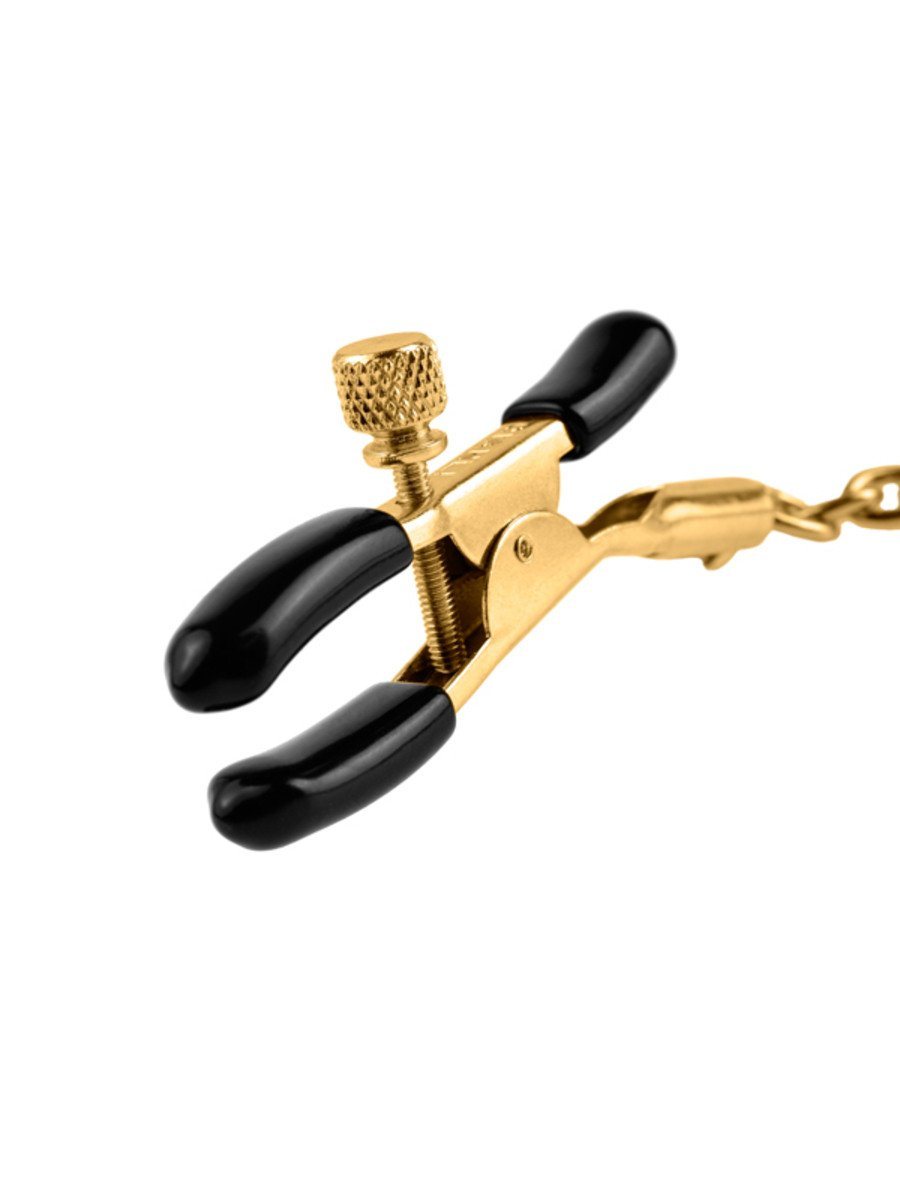 Fetish Fantasy Gold Chain Nipple Clamps Gold