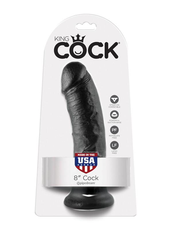 King Cock - 8 in. Cock Black