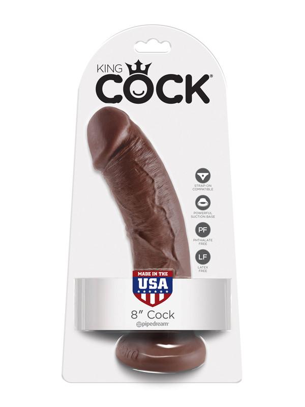 King Cock - 8 in. Cock Brown