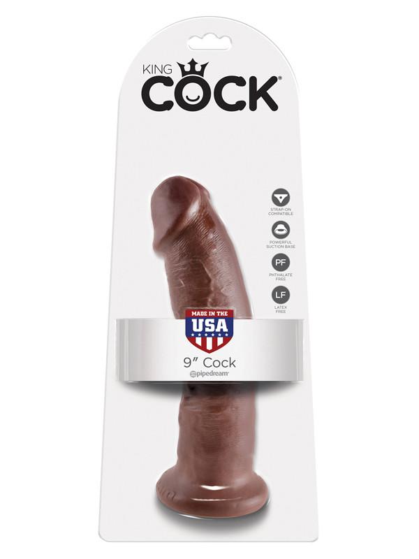 King Cock - 9 in. Cock Brown