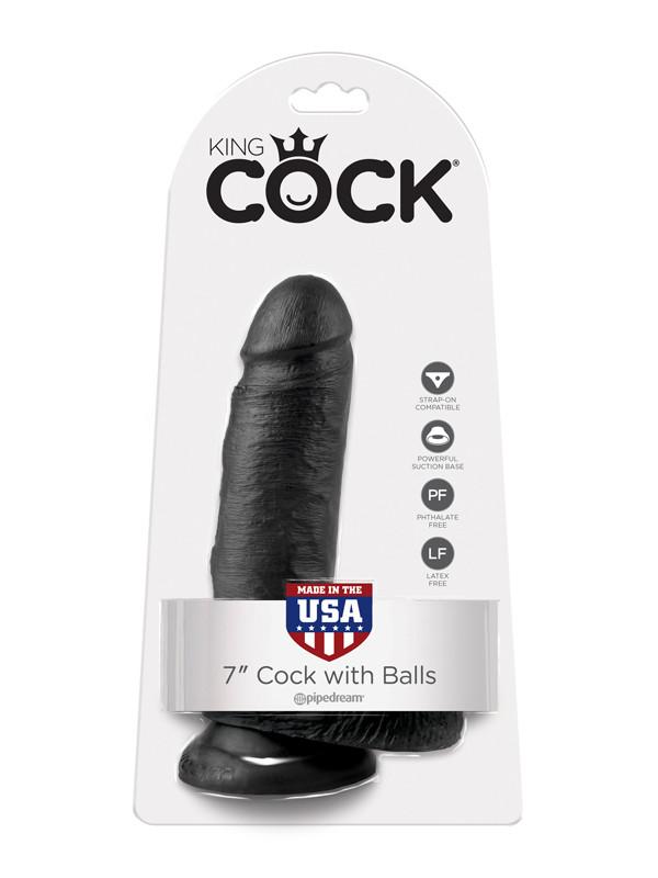 King Cock - 7 in. Cock With Balls Black