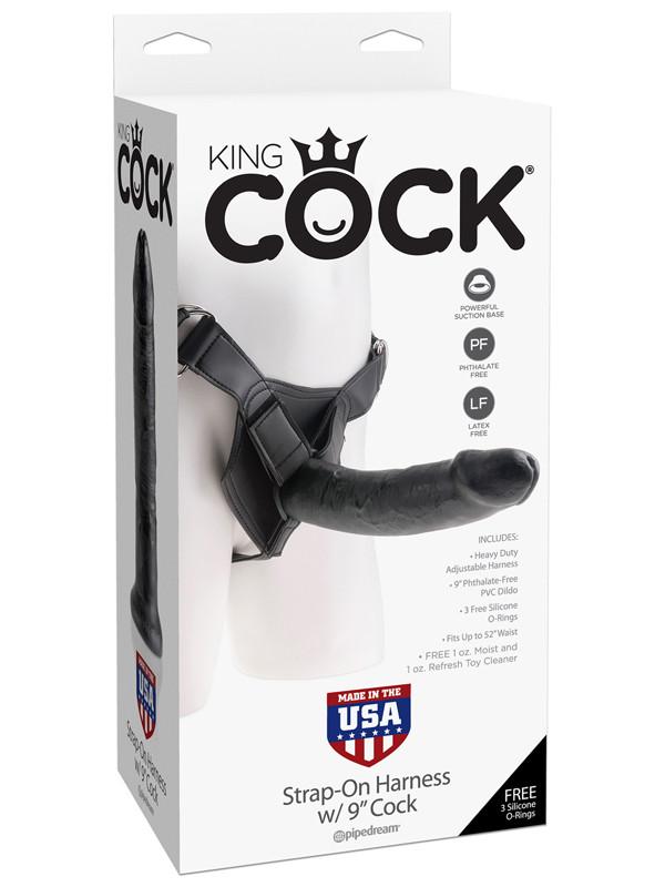 King Cock Strap-On Harness W/9 in. Cock - joujou.com.au