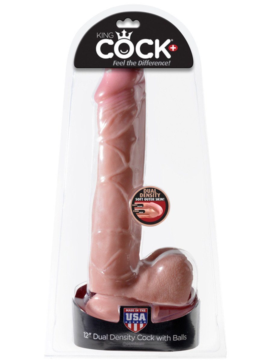 King Cock Dual Density 12 in. Cock with Balls - joujou.com.au