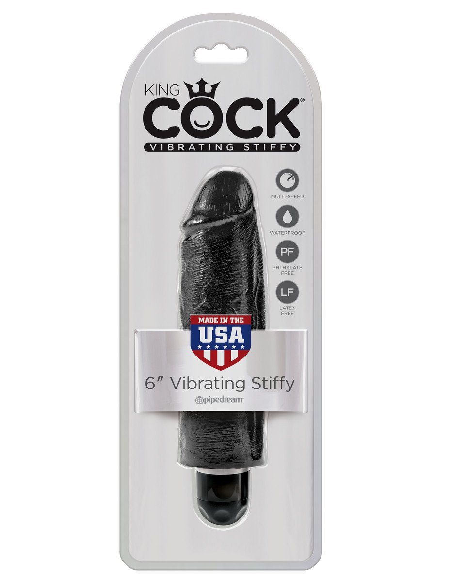 King Cock 6 in. Vibrating Stiffy - joujou.com.au