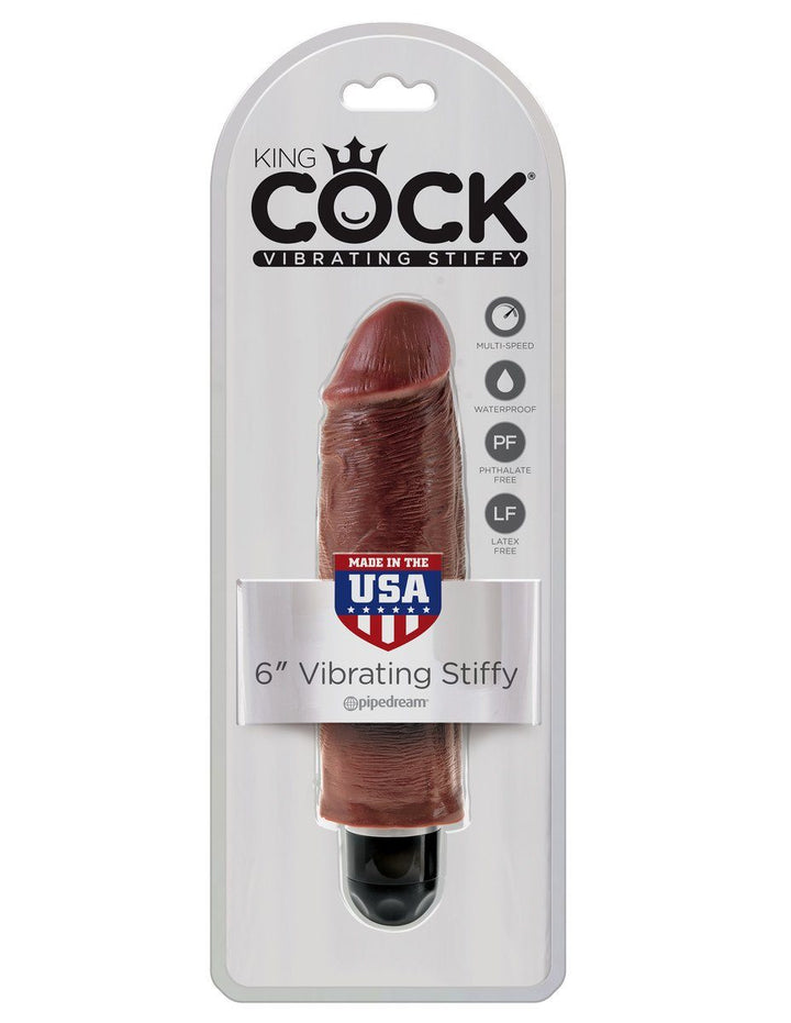 King Cock 6 in. Vibrating Stiffy - joujou.com.au