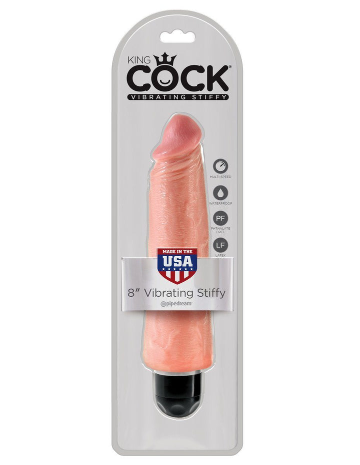 King Cock 8 in. Vibrating Stiffy - joujou.com.au