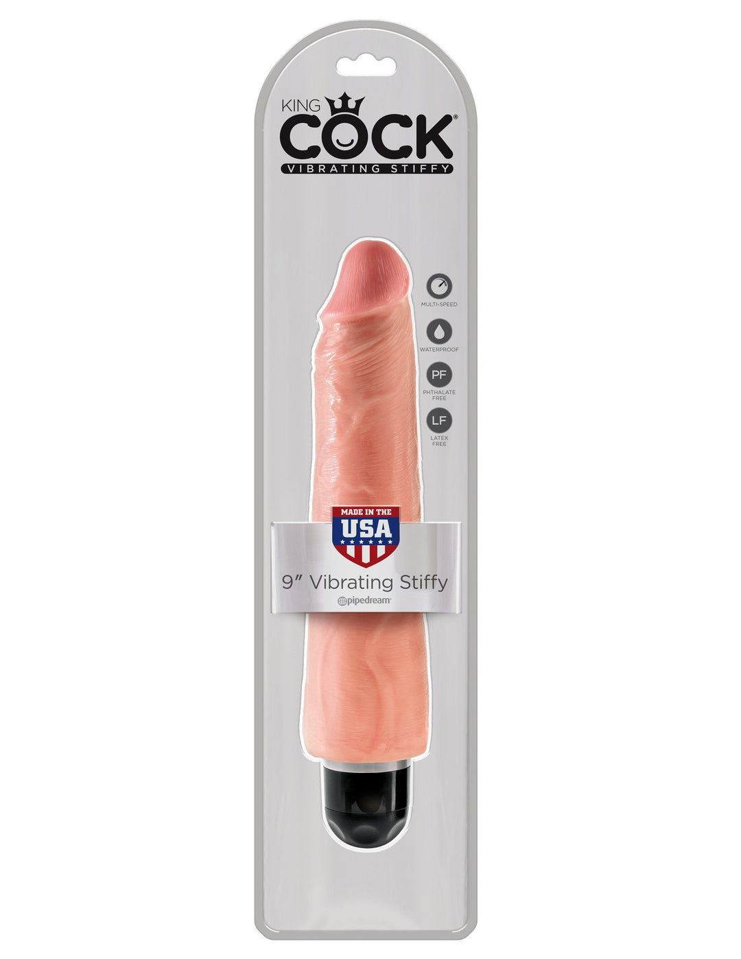 King Cock 9 in. Vibrating Stiffy - joujou.com.au