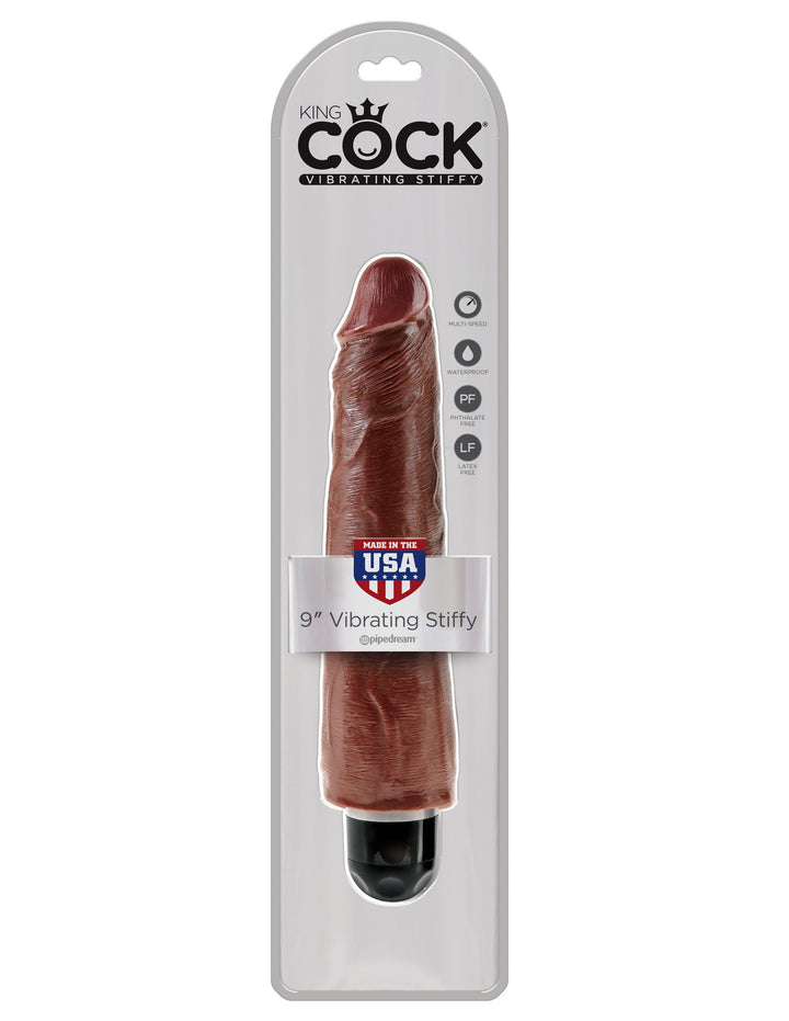 King Cock 9 in. Vibrating Stiffy - joujou.com.au