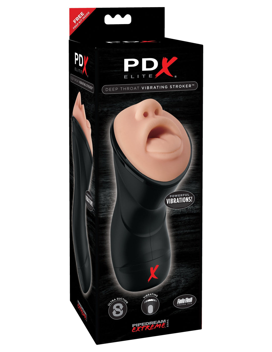 PDX Elite Deep Throat Vibrating Stroker - joujou.com.au