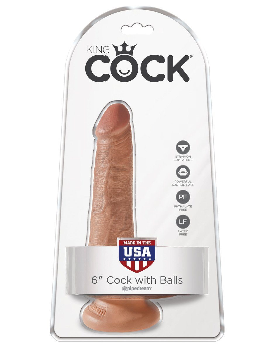 King Cock 6 In. Cock With Balls - joujou.com.au