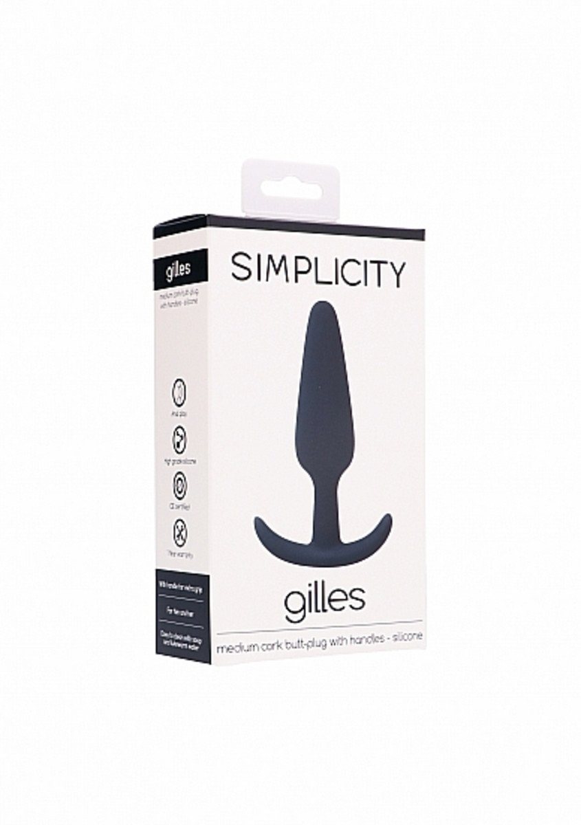 Gilles Medium Cork Butt-Plug With Handles Silicone - joujou.com.au