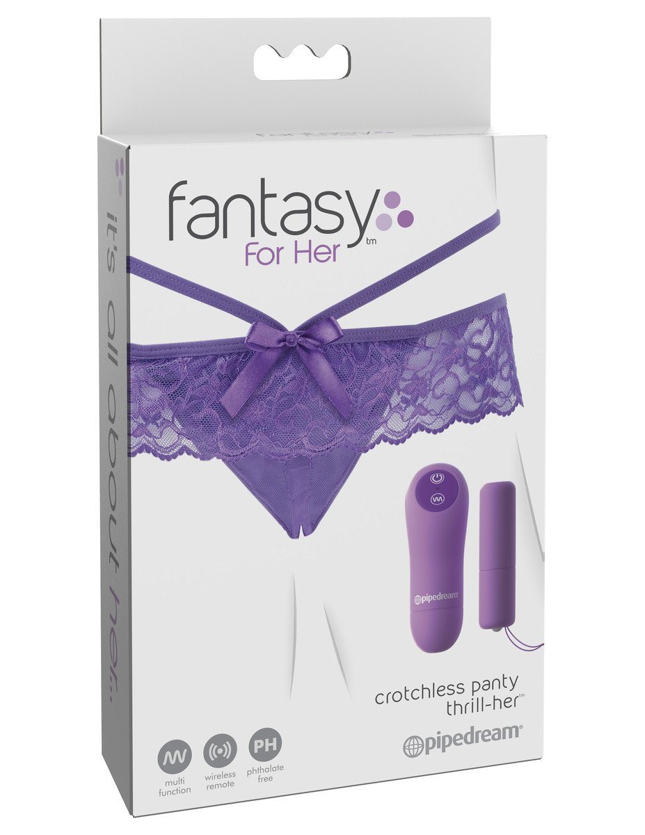 Fantasy For Her Crotchless Panty Thrill-Her - joujou.com.au