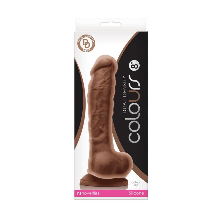 COLOURS Dual Density 8 in. REALISTIC SILCONE DILDO - joujou.com.au