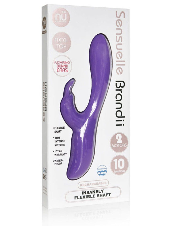 NU Sensuelle Brandii Flexible Rabbit Vibrator - joujou.com.au