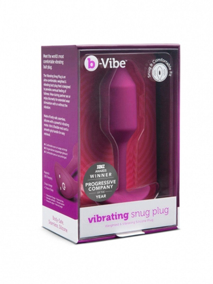 bVibe Vibrating Snug Plug Medium- Weighted Butt Plugs - joujou.com.au