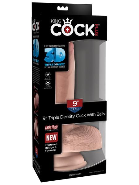 KING COCK PLUS 9 IN.TRIPLE DENSITY COCK WITH BALLS