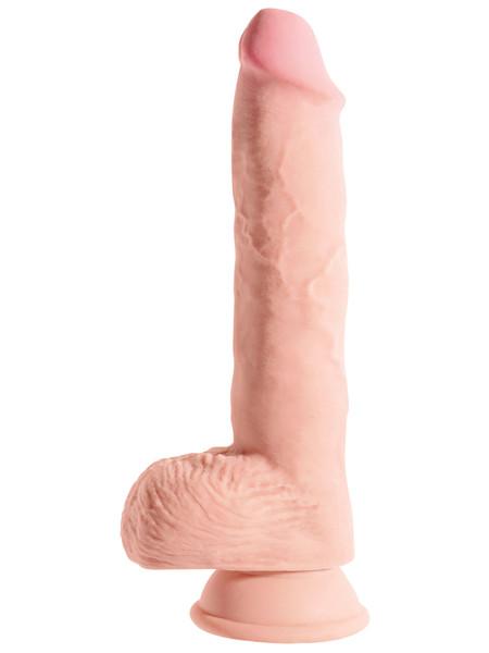 KING COCK PLUS 10 IN.TRIPLE DENSITY FAT COCK WITH BALLS