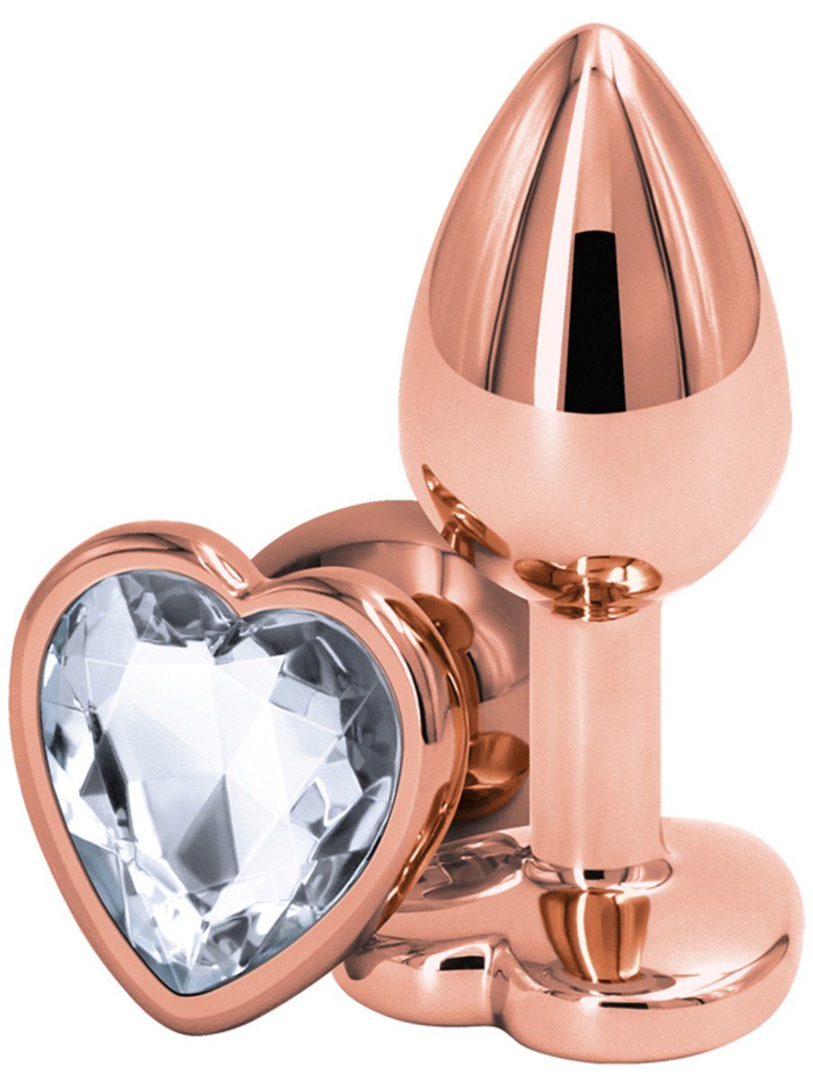 Rear Assets Rose Gold Heart Small BUTT PLUG