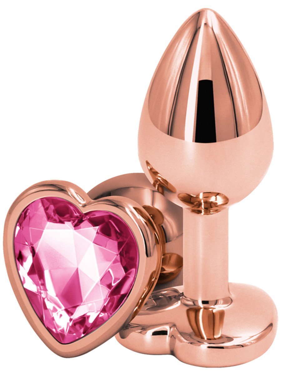 Rear Assets Rose Gold Heart Small BUTT PLUG