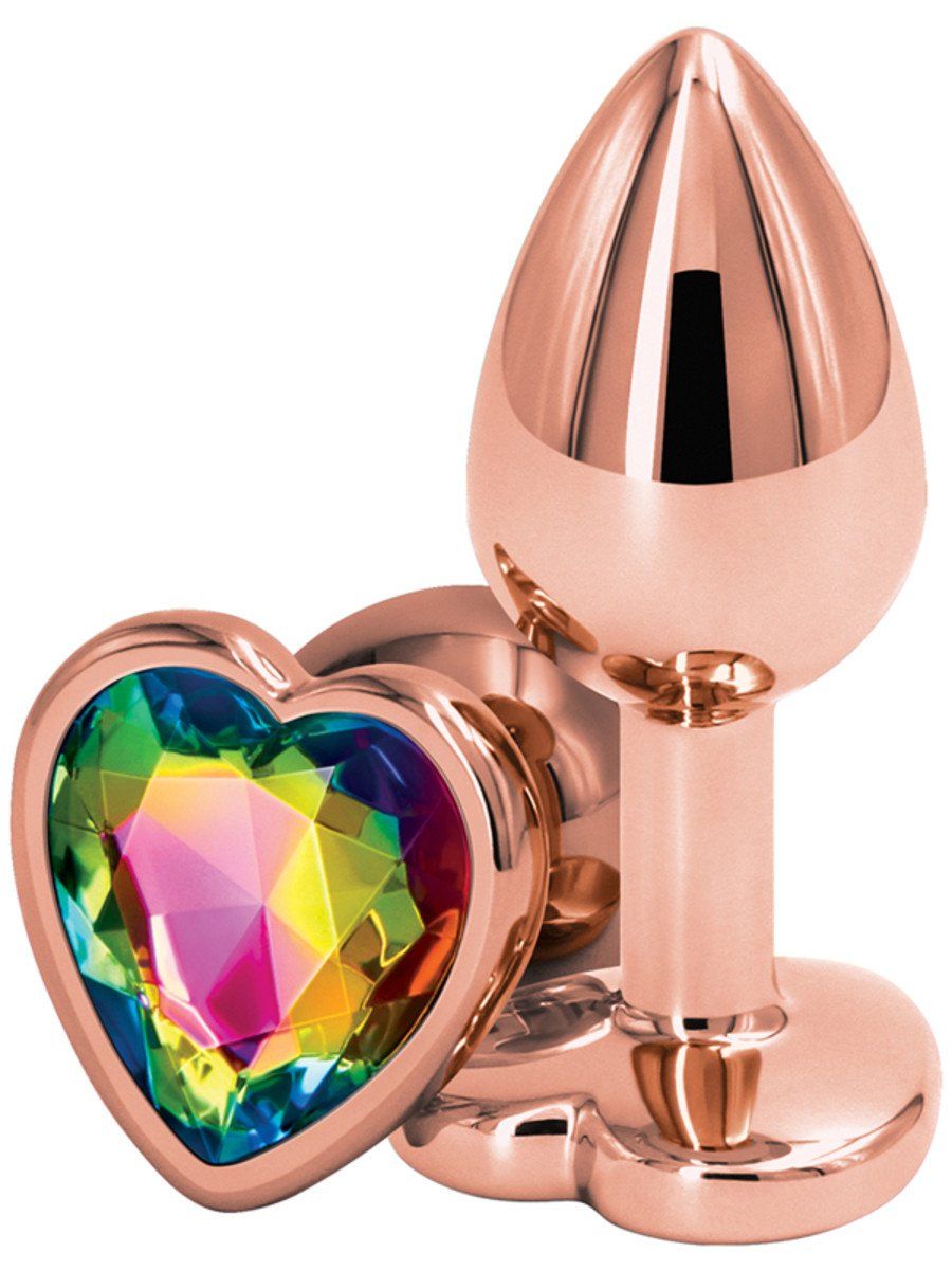 Rear Assets Rose Gold Heart Small BUTT PLUG