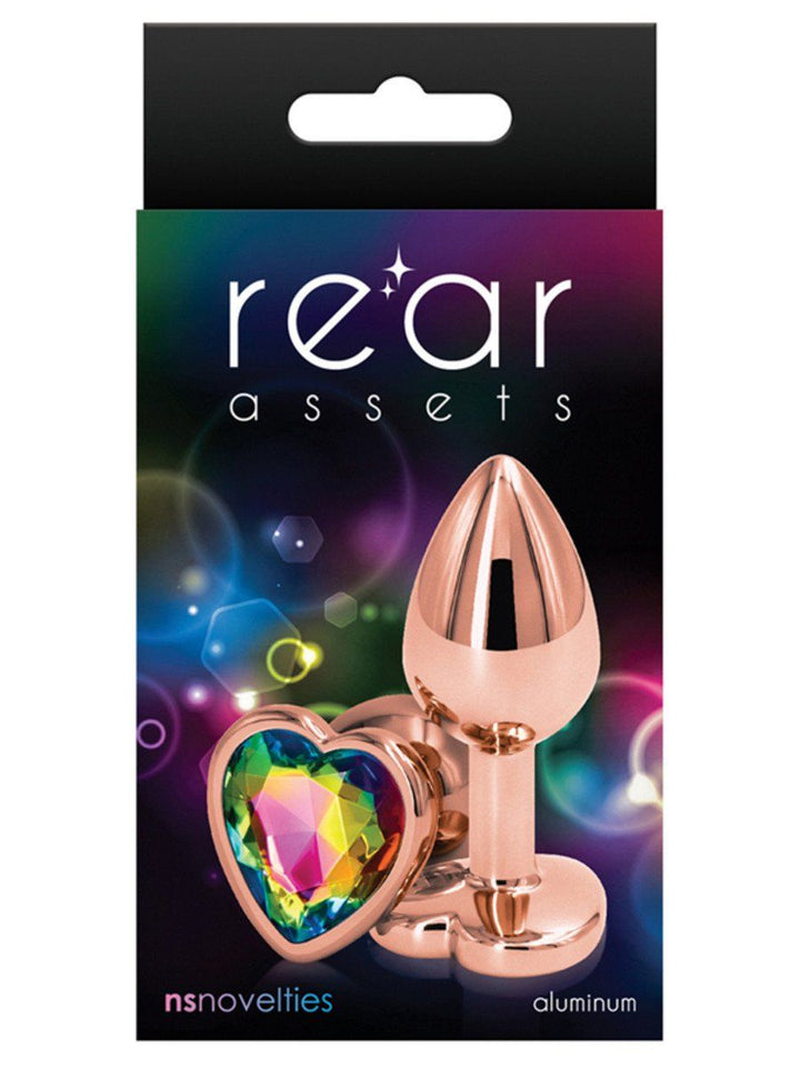 Rear Assets Rose Gold Heart Small BUTT PLUG