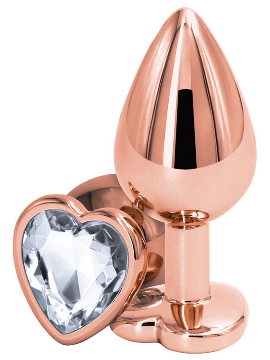 Rear Assets Rose Gold Heart Medium BUTT PLUG