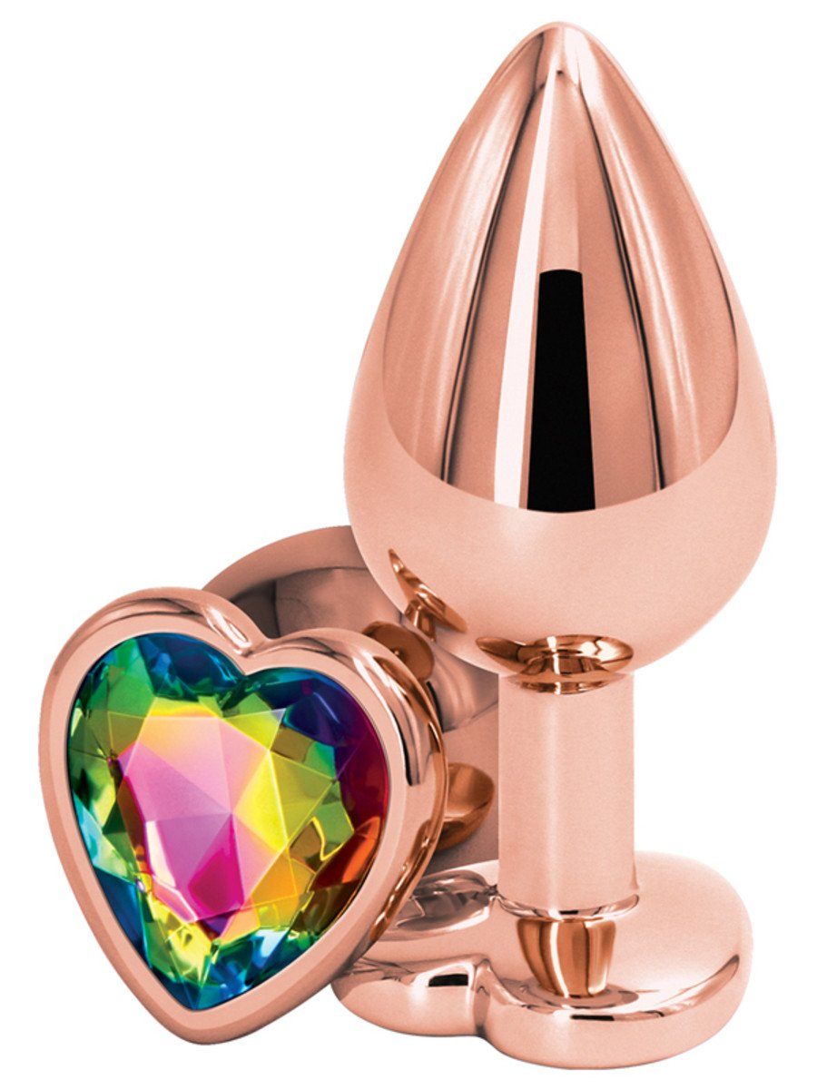 Rear Assets Rose Gold Heart Medium BUTT PLUG