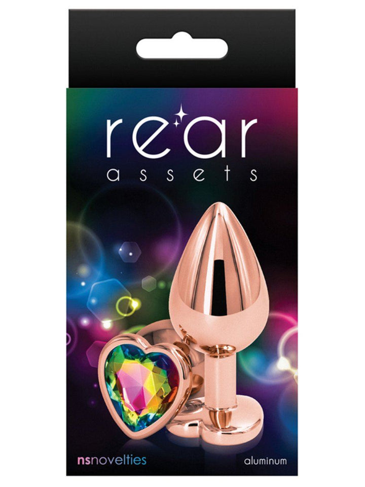 Rear Assets Rose Gold Heart Medium BUTT PLUG