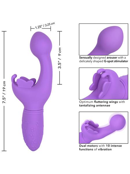 Shop JOUJOU - BUTTERFLY KISS Rechargeable RABBIT VIBRATOR Purple