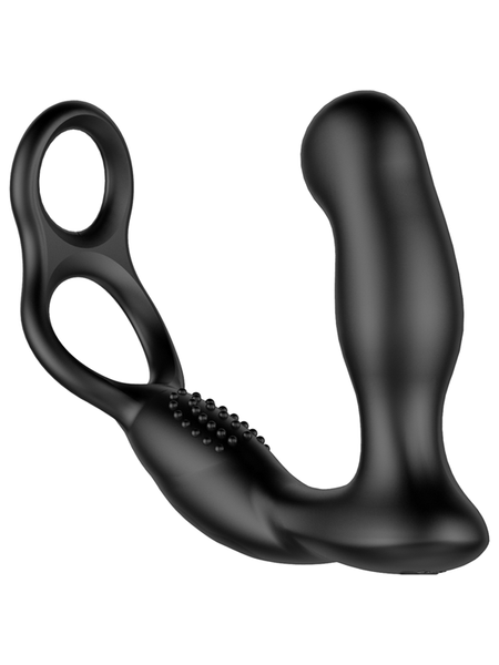 REVO Embrace Rotating Prostate and perineum massager with cock and ball rings - joujou.com.au