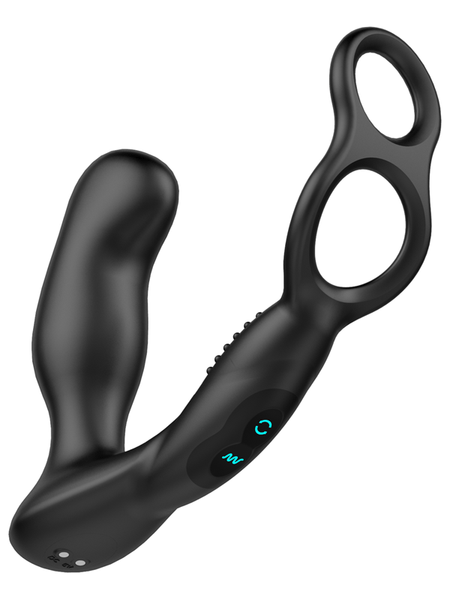 REVO Embrace Rotating Prostate and perineum massager with cock and ball rings - joujou.com.au