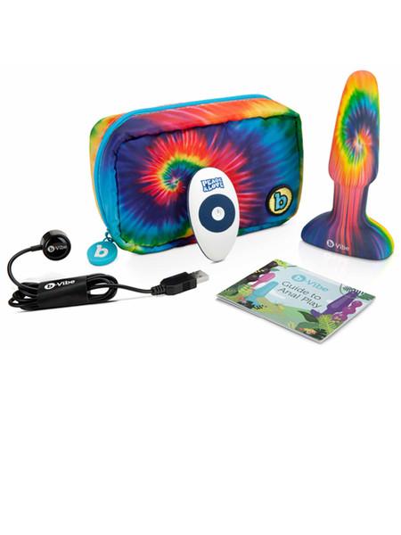 bVibe Peace And Love Tie-Dye Rimming Plug - joujou.com.au