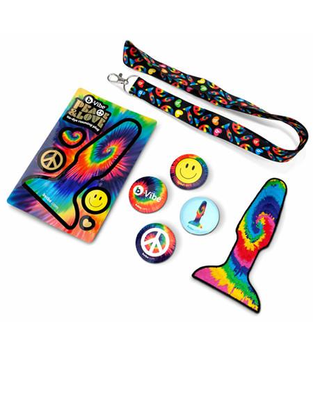 bVibe Peace And Love Tie-Dye Rimming Plug - joujou.com.au