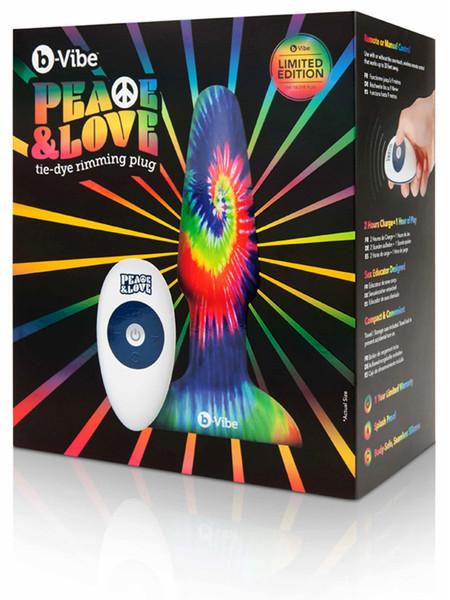 bVibe Peace And Love Tie-Dye Rimming Plug - joujou.com.au