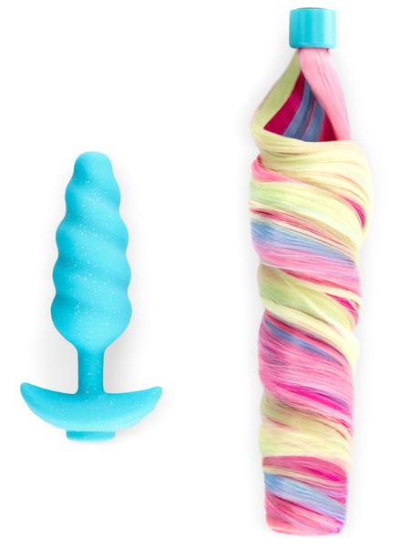 B-VIBE Unicorn Vibrating Butt Plug Set - joujou.com.au