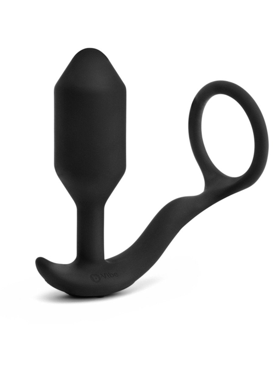 b-Vibe Snug and Tug Vibrating Cock Ring Prostate Plug - joujou.com.au