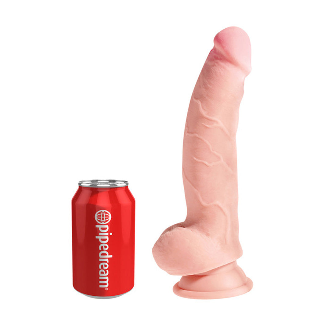 KING COCK 8 in. Fat Cock with Balls Triple Density REALISTIC DILDO - joujou.com.au