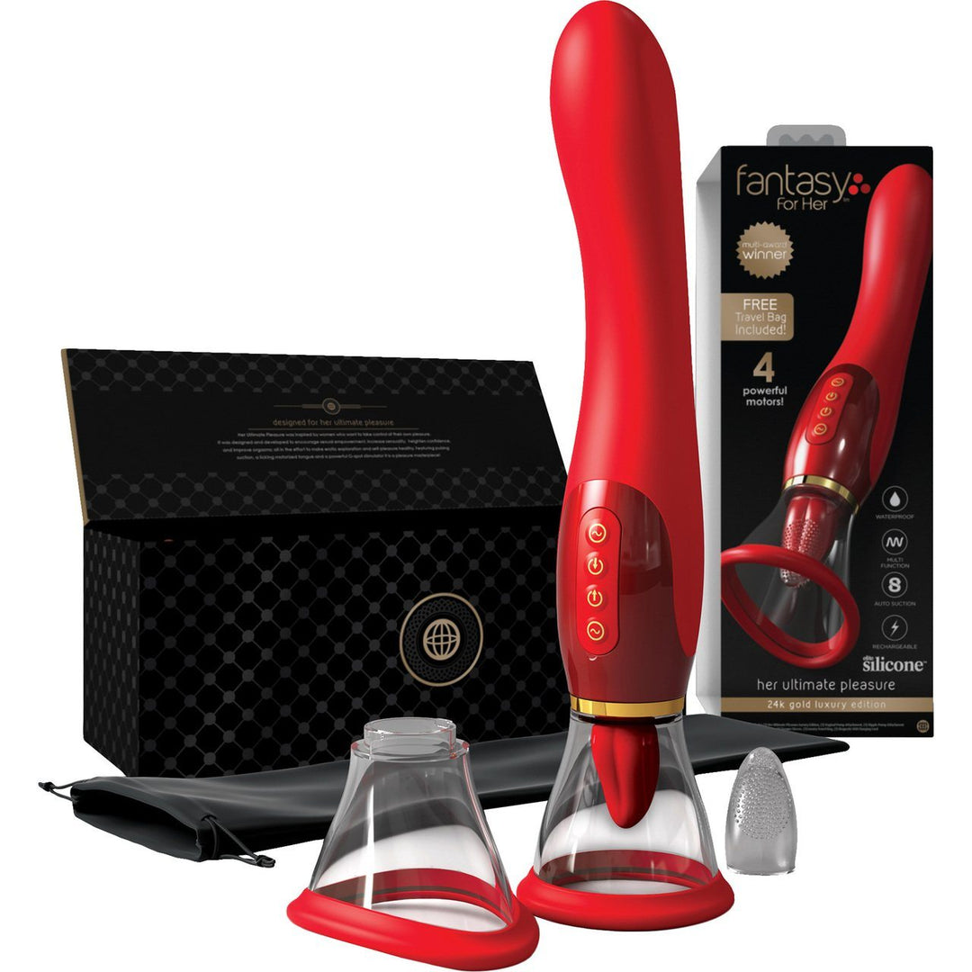 Shop JOUJOU - FANTASY FOR HER Ultimate Pleasure Gold Luxury Edition VIBRATING PUMP