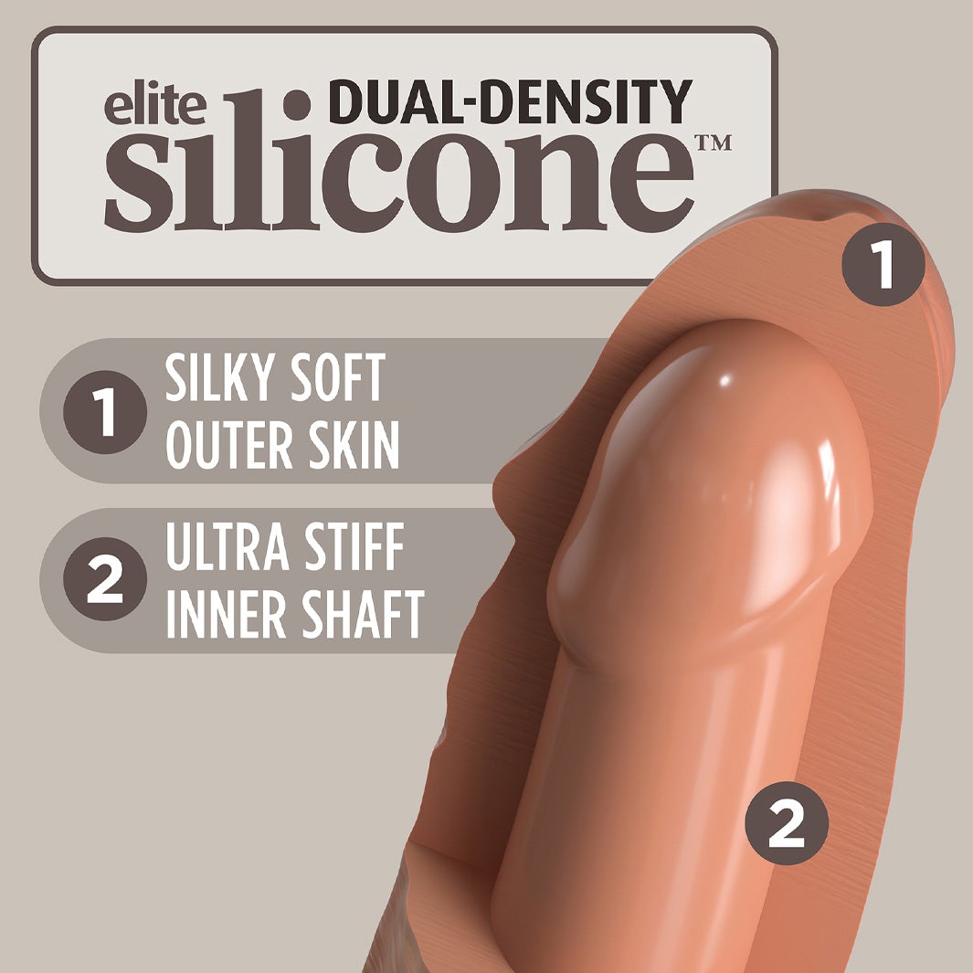 King Cock Elite 7 inch Silicone Dual Density Realistic Dildo - joujou.com.au